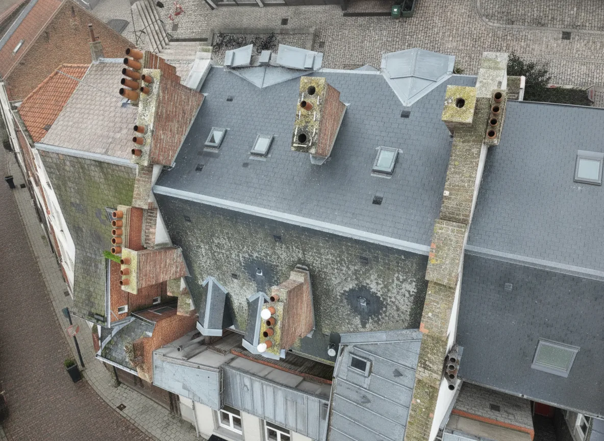 Inspection de toiture par drone à Amiens